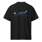Black t-shirt with 'One Percent Daily' logo on the back against a white background