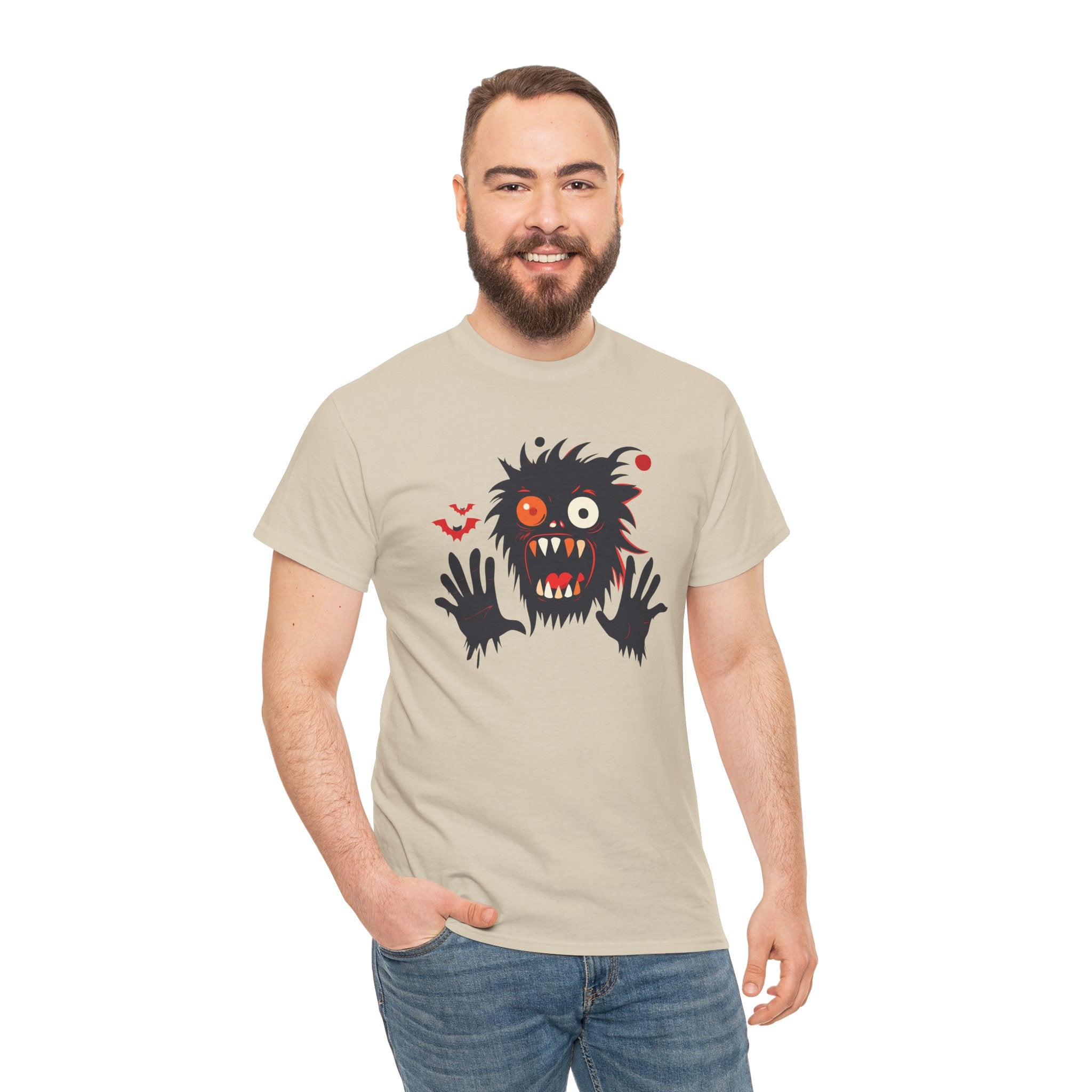 Monster Face T-Shirt Scary Creepy Graphic Tee (Halloween)