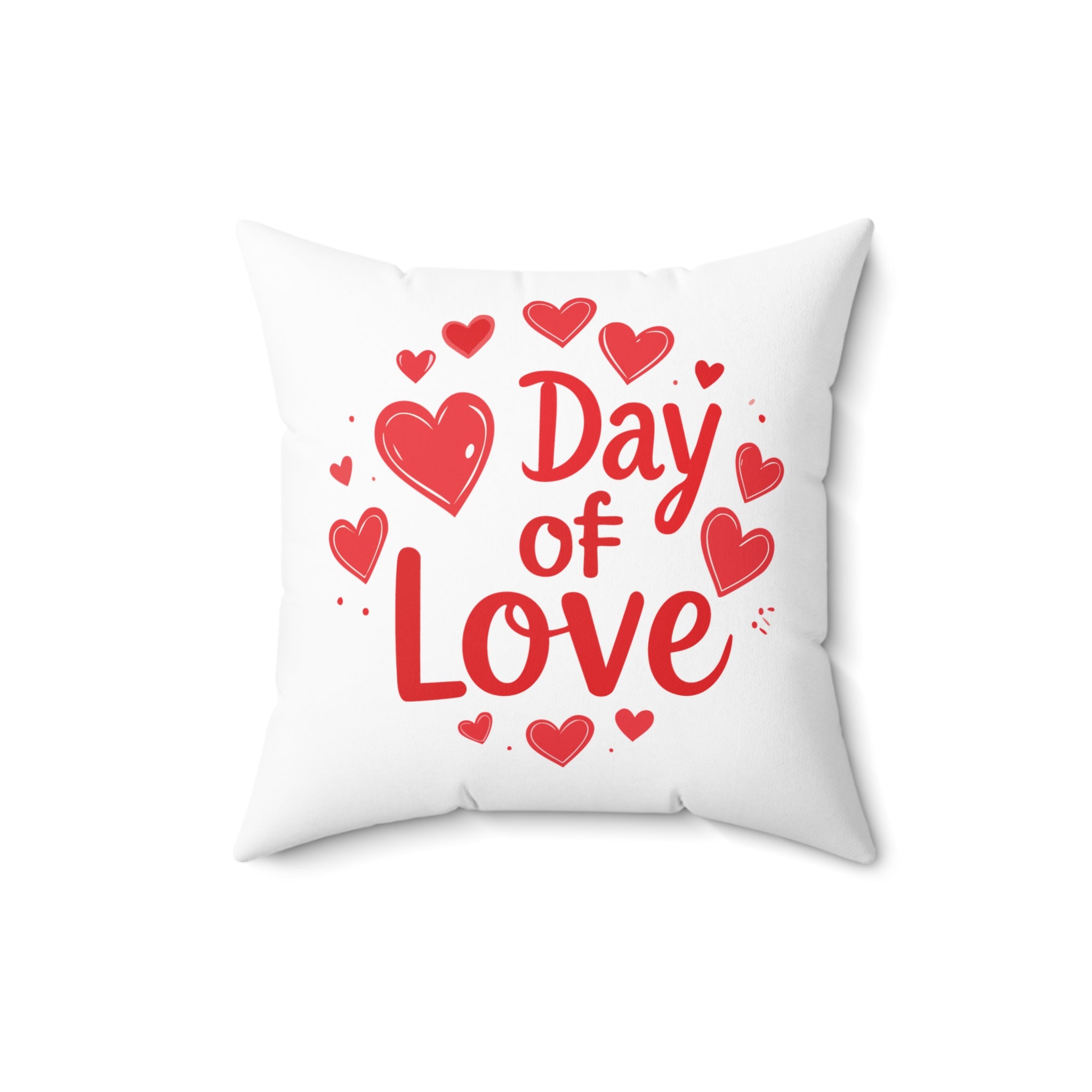Valentine’s Day Pillow – “Day of Love” Heart Accent Throw Pillow