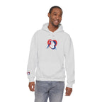 Embroidered Hoodie Patriotic Heart Portrait Graphic Hooded Sweatshirt