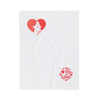 Velveteen Plush Blanket — 'Day of Love' Heart Portrait Throw (Valentine’s Cozy Gift)