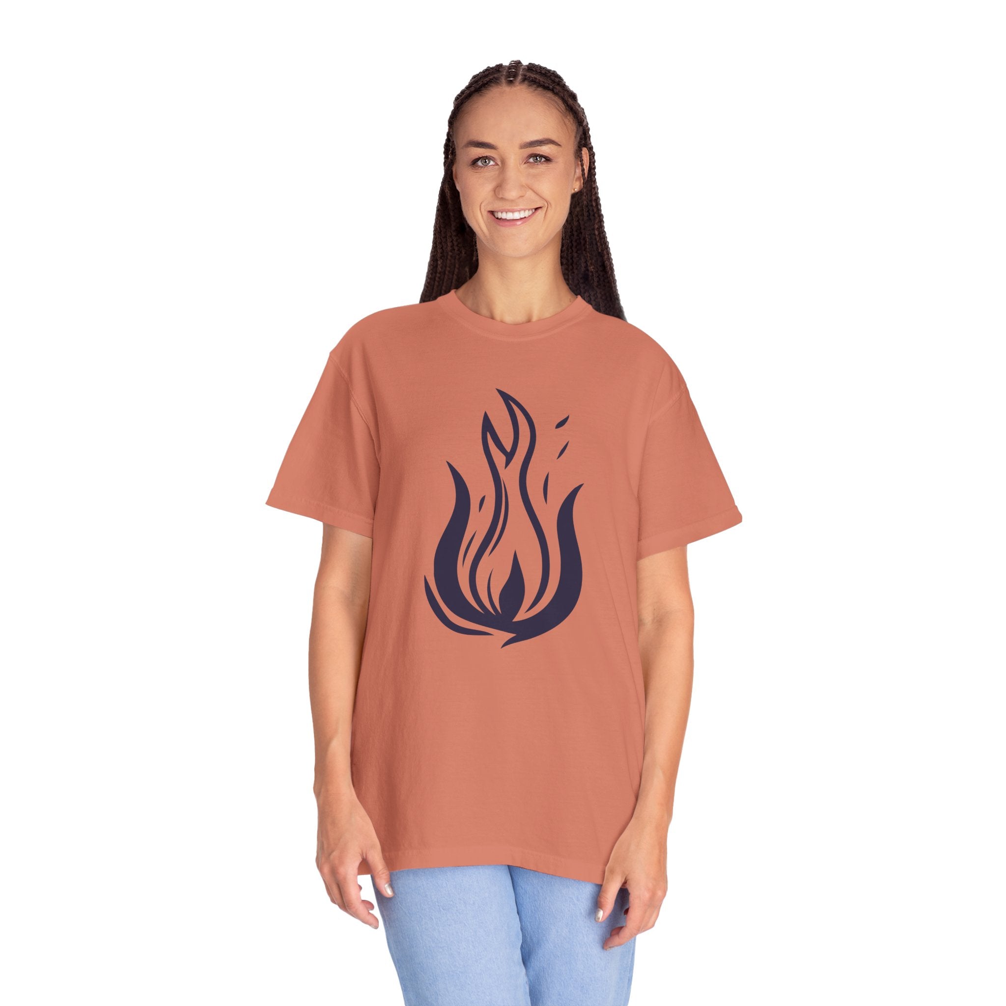 Flame Emblem T-Shirt Minimal Fire Graphic Tee