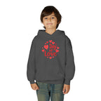 Youth Hoodie — "Day of Love" Kids Valentine’s Heart Pullover