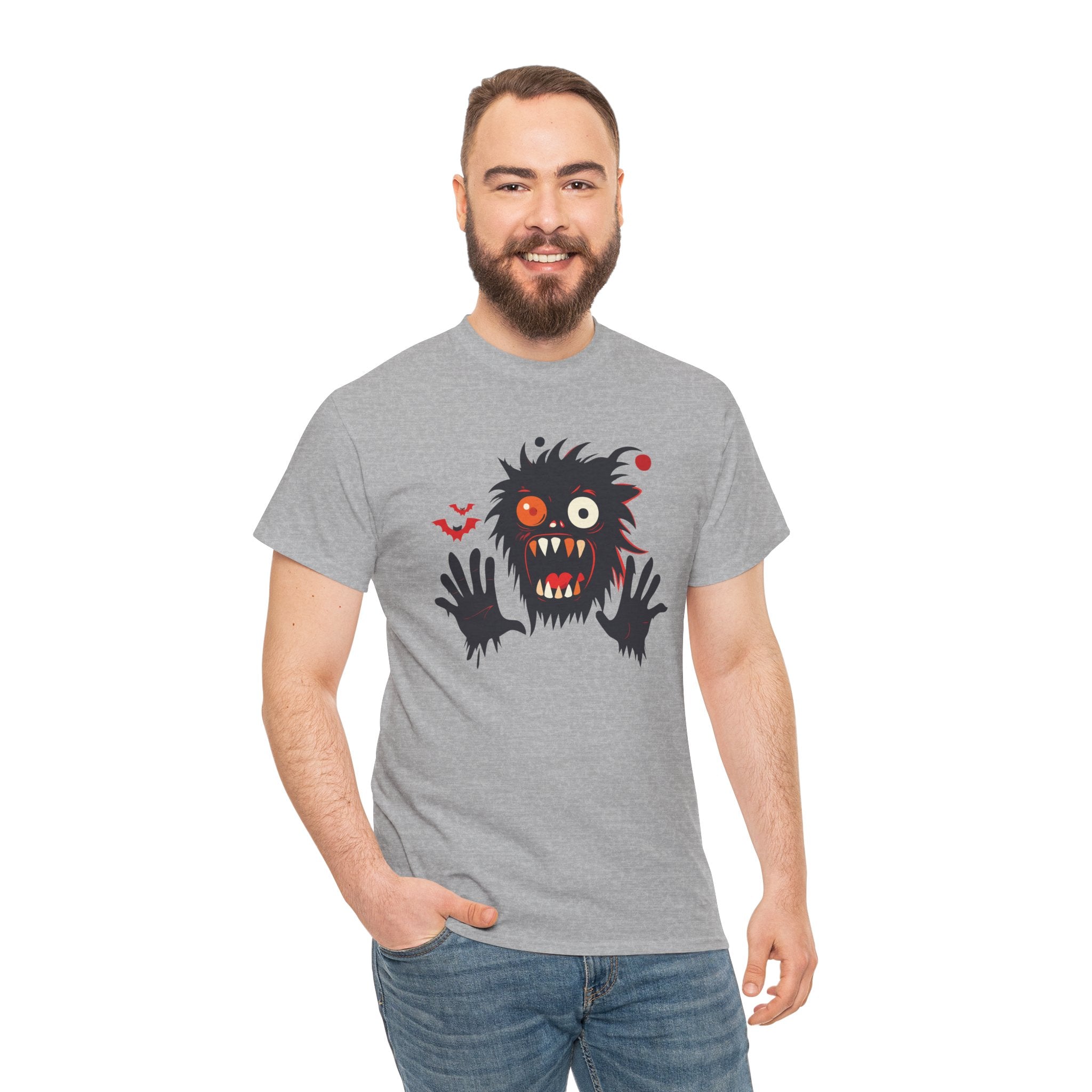 Monster Face T-Shirt Scary Creepy Graphic Tee (Halloween)
