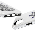 Astronaut Biker Tough Phone Case Retro Space Helmet Rider with Stars