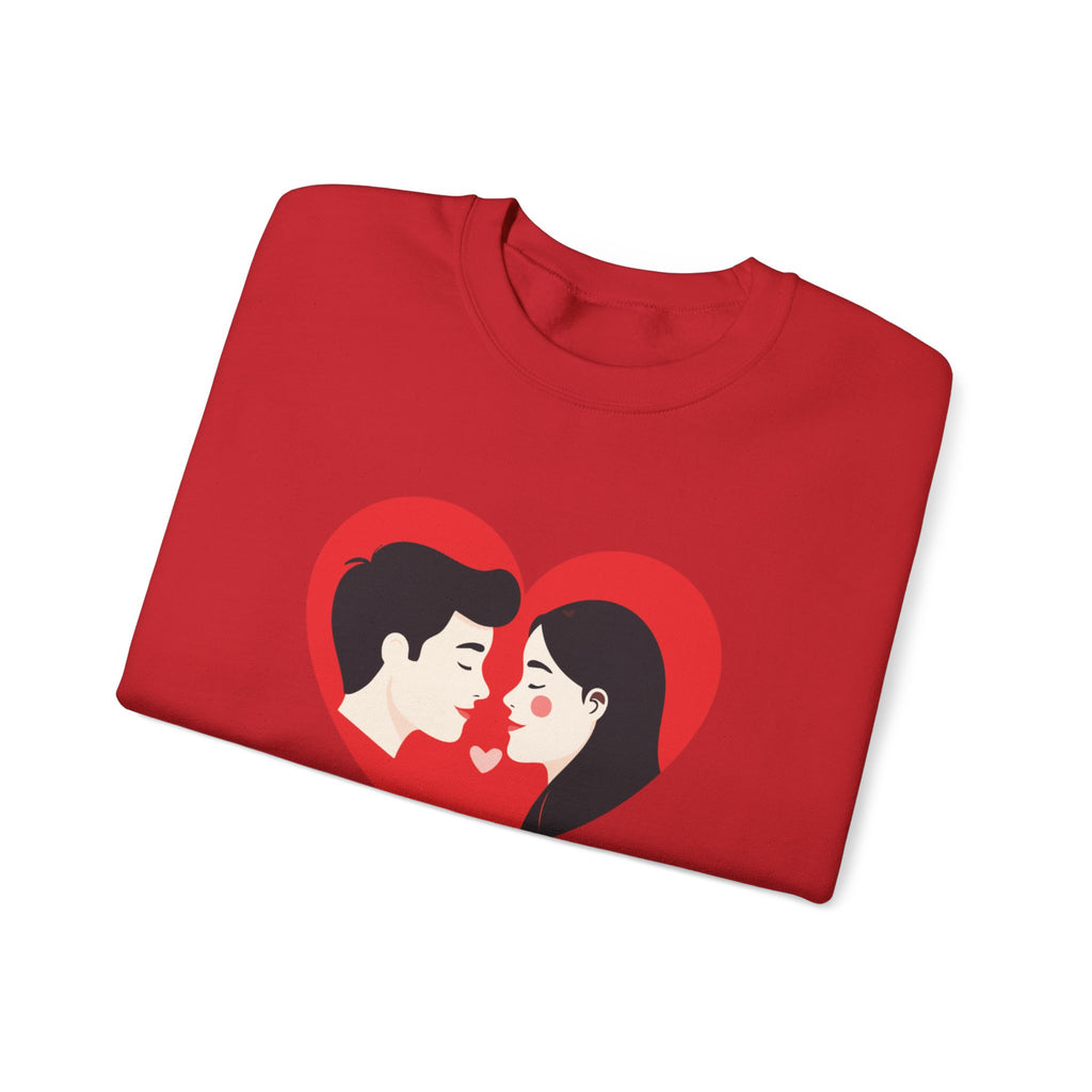 Valentine Couple Heart Crewneck Sweatshirt