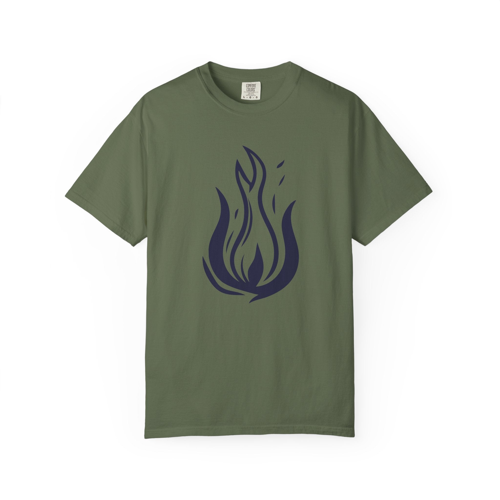 Flame Emblem T-Shirt Minimal Fire Graphic Tee