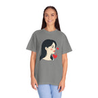 T-Shirt — Minimal Cute Girl Profile with Hearts Graphic