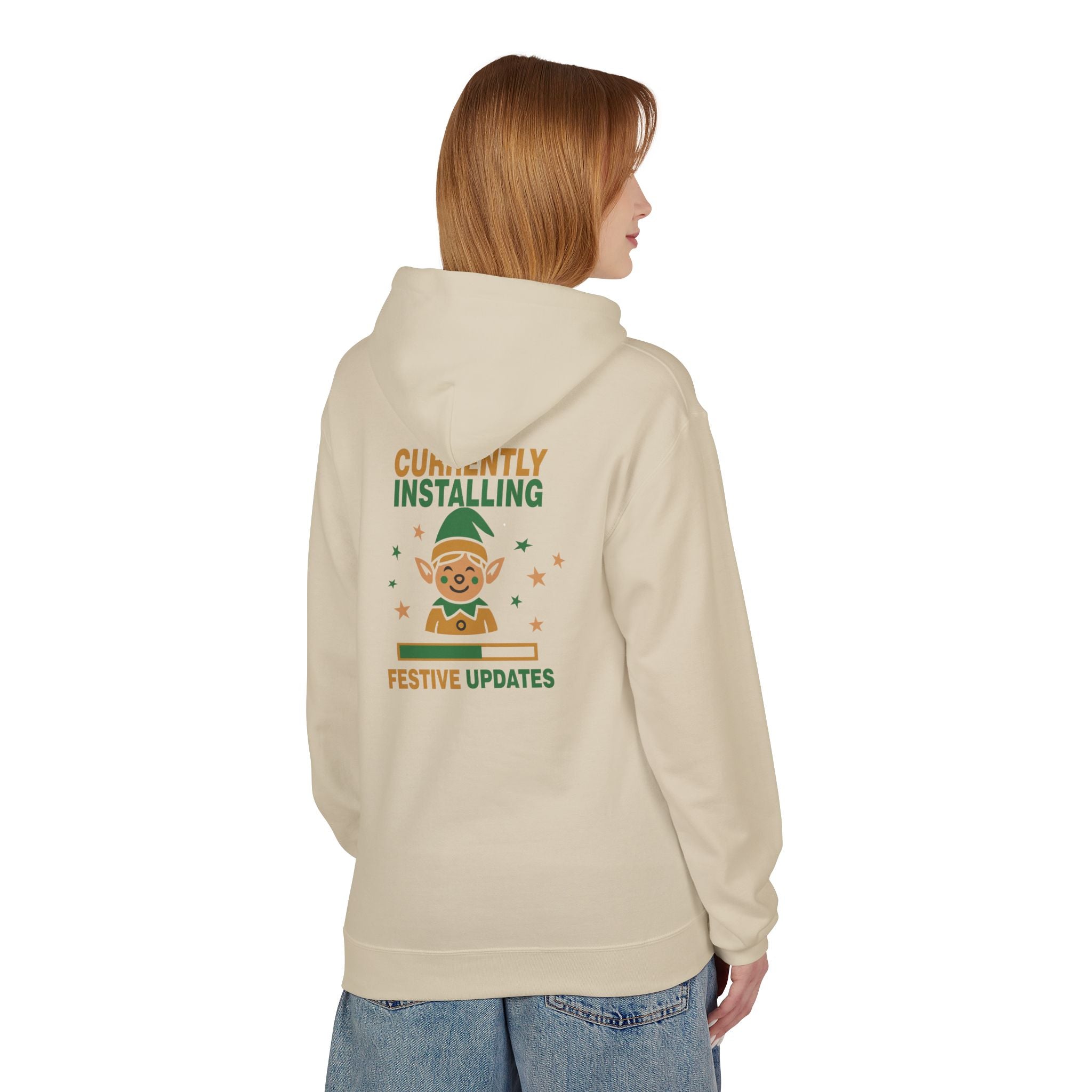 Holiday Hoodie "Currently Installing Festive Updates" Gingerbread Sweatshirt