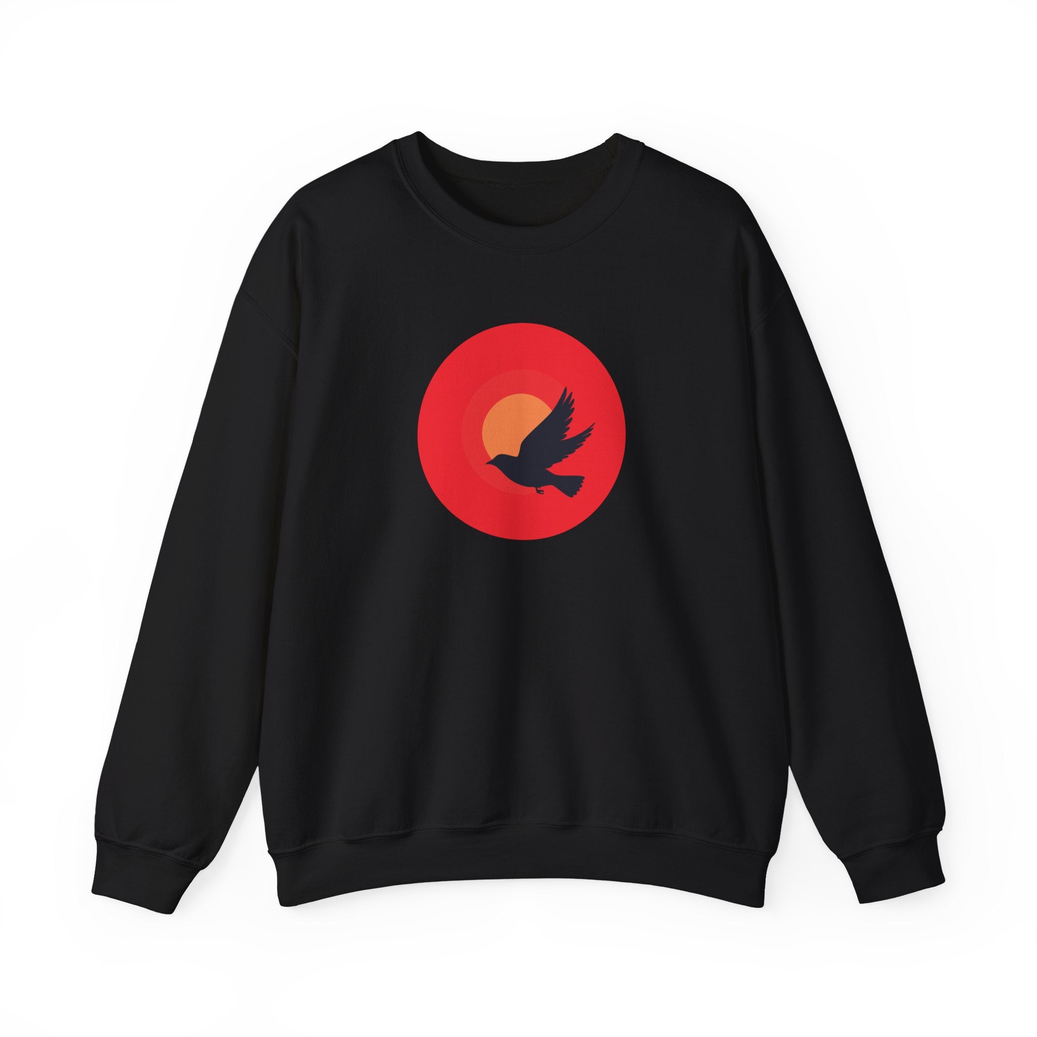 Copy of Bird silhouette sunset Sweatshirt | bird circle sunrise design