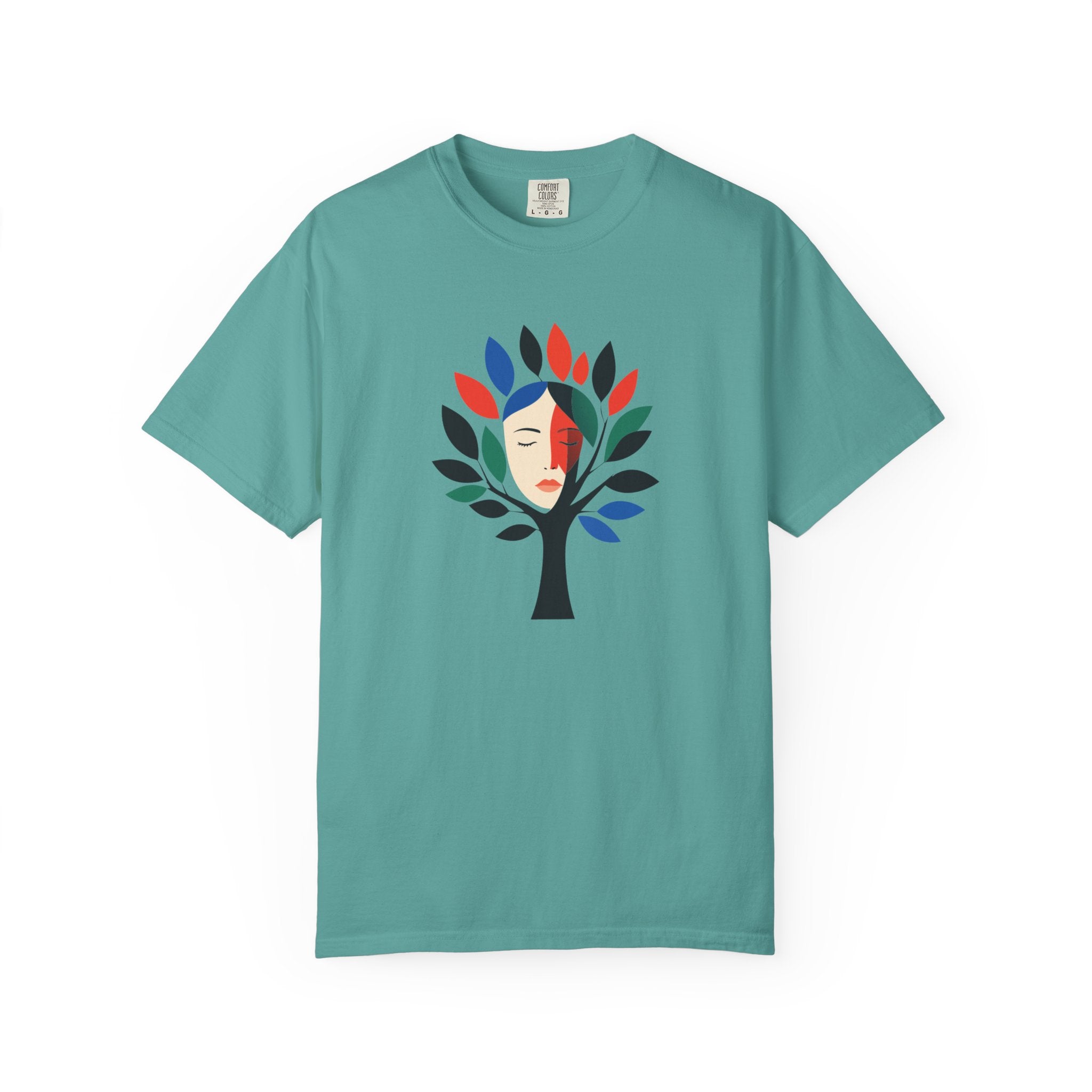 Tree of Faces T-Shirt Colorful Abstract Tree Graphic Tee