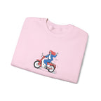 Biker Girl Retro Motorcycle Crewneck Sweatshirt