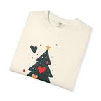 Christmas Tree Hearts T-Shirt — Cute Holiday Tree with Hearts Graphic