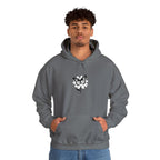 Embroidered Floral Butterfly Hoodie Monochrome Rose & Butterfly Graphic Sweatshirt