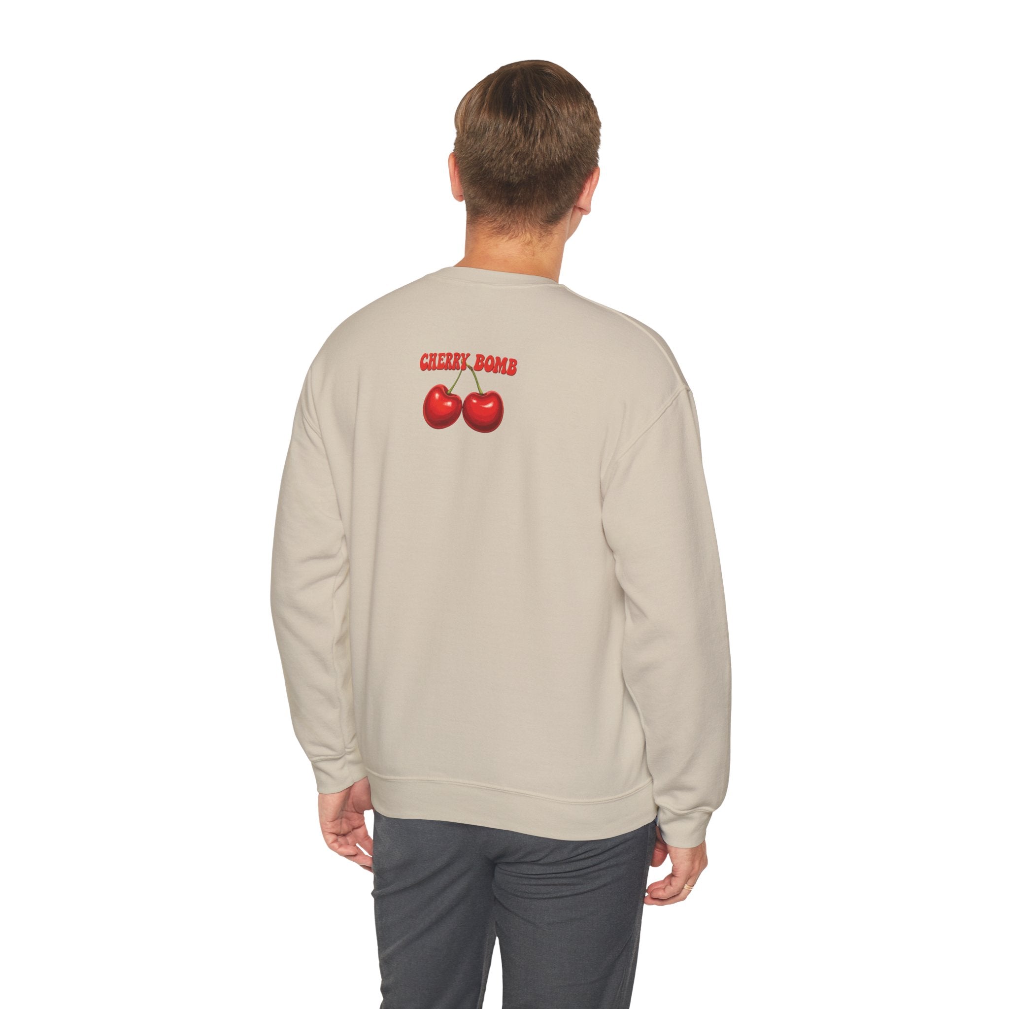 Crewneck Sweatshirt "Cherry Bomb" Retro Cherries Graphic