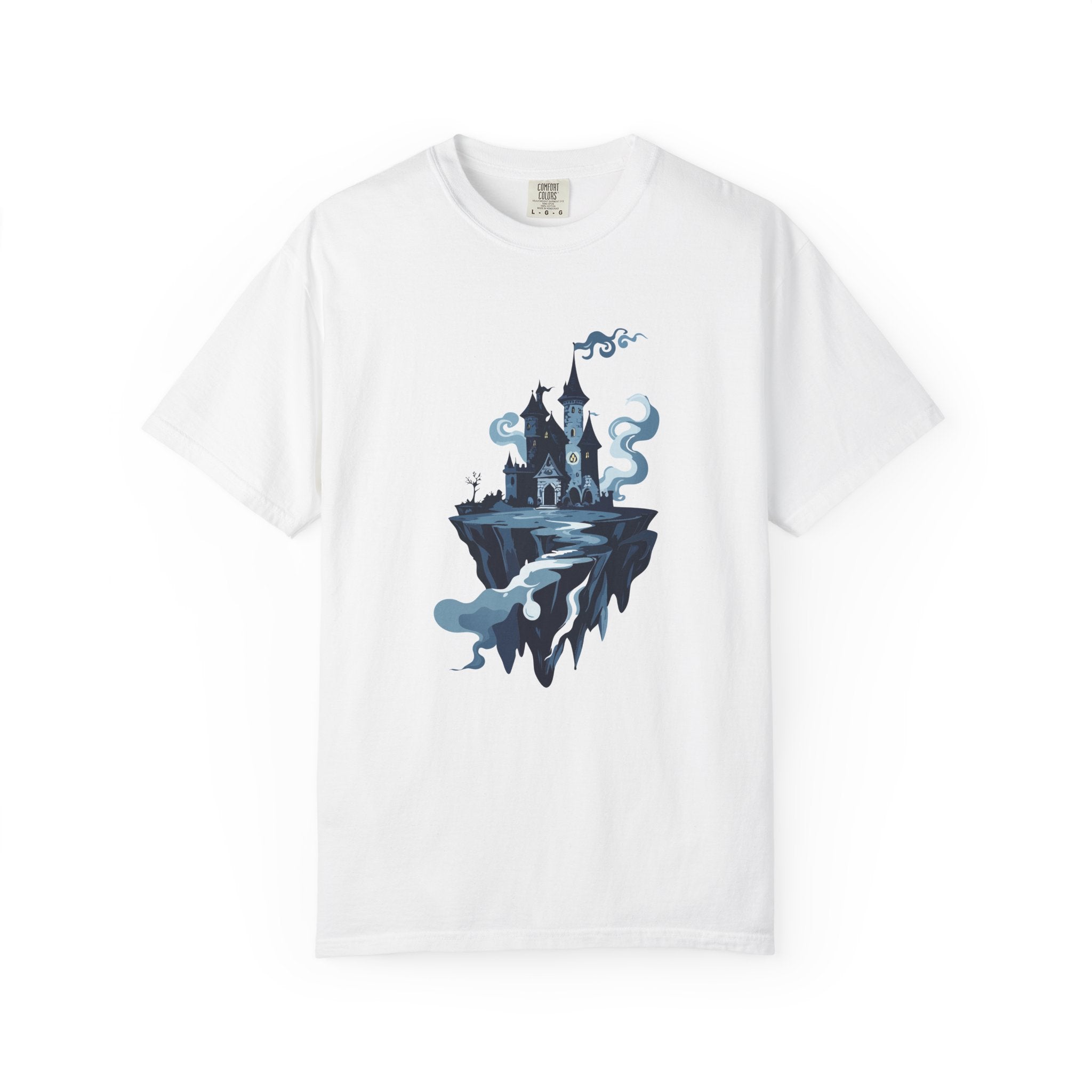 Floating Haunted Castle T‑Shirt Spooky Gothic Fantasy Tee