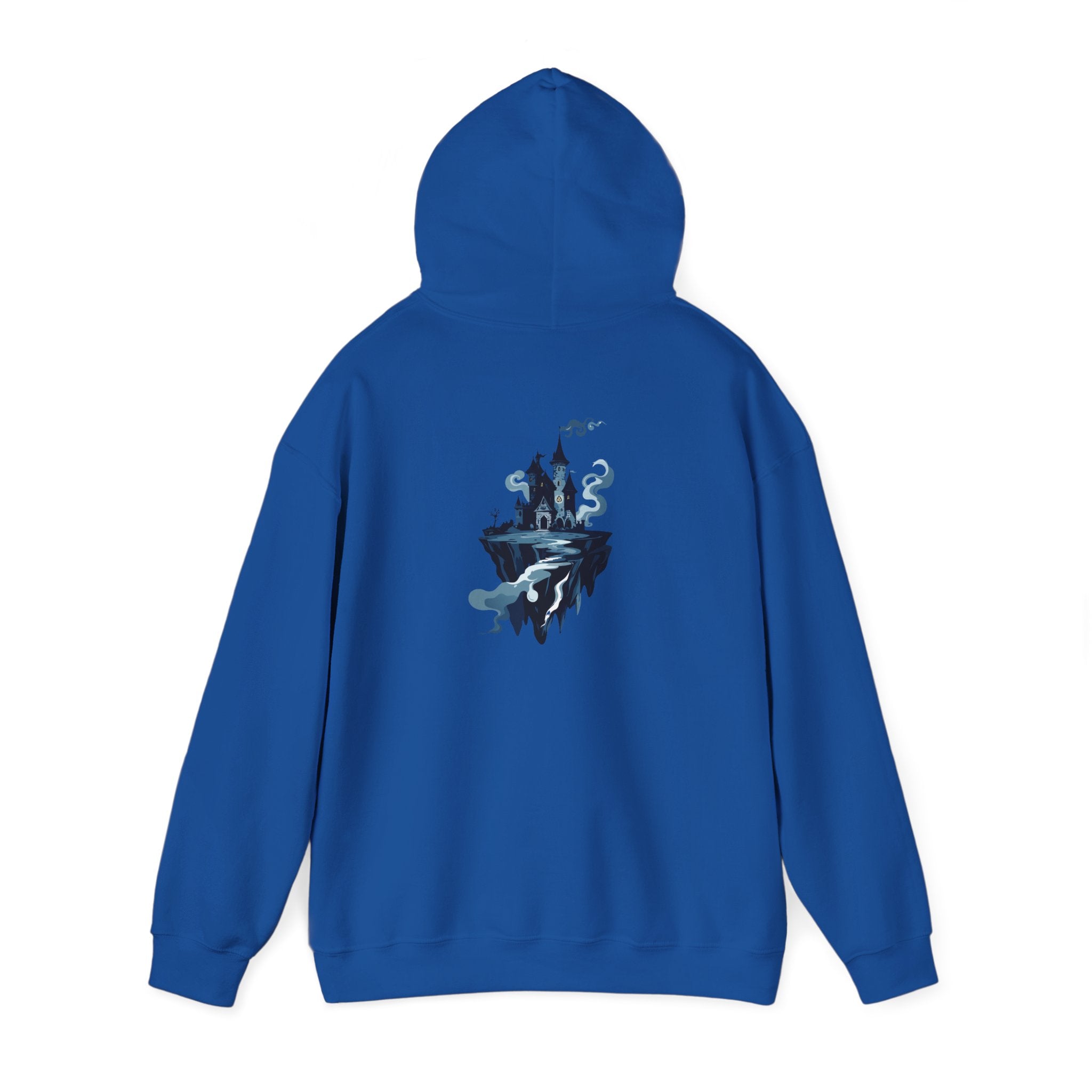 Castle Island Hoodie Floating Gothic Castle Graphic Hooded Sweatshirt