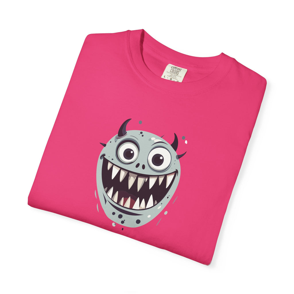 Monster Face T-Shirt Cute Scary Cartoon Graphic Tee