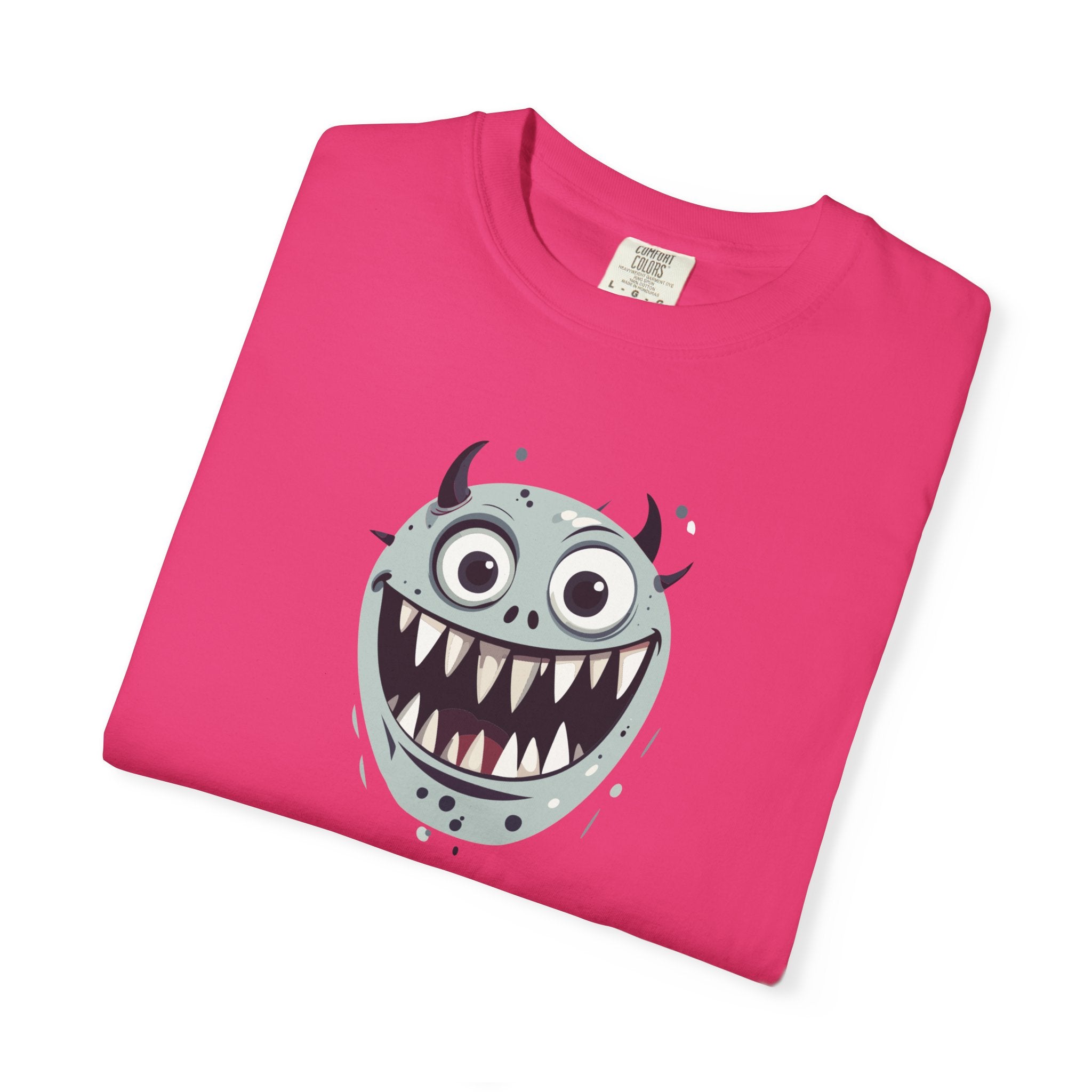 Monster Face T-Shirt Cute Scary Cartoon Graphic Tee