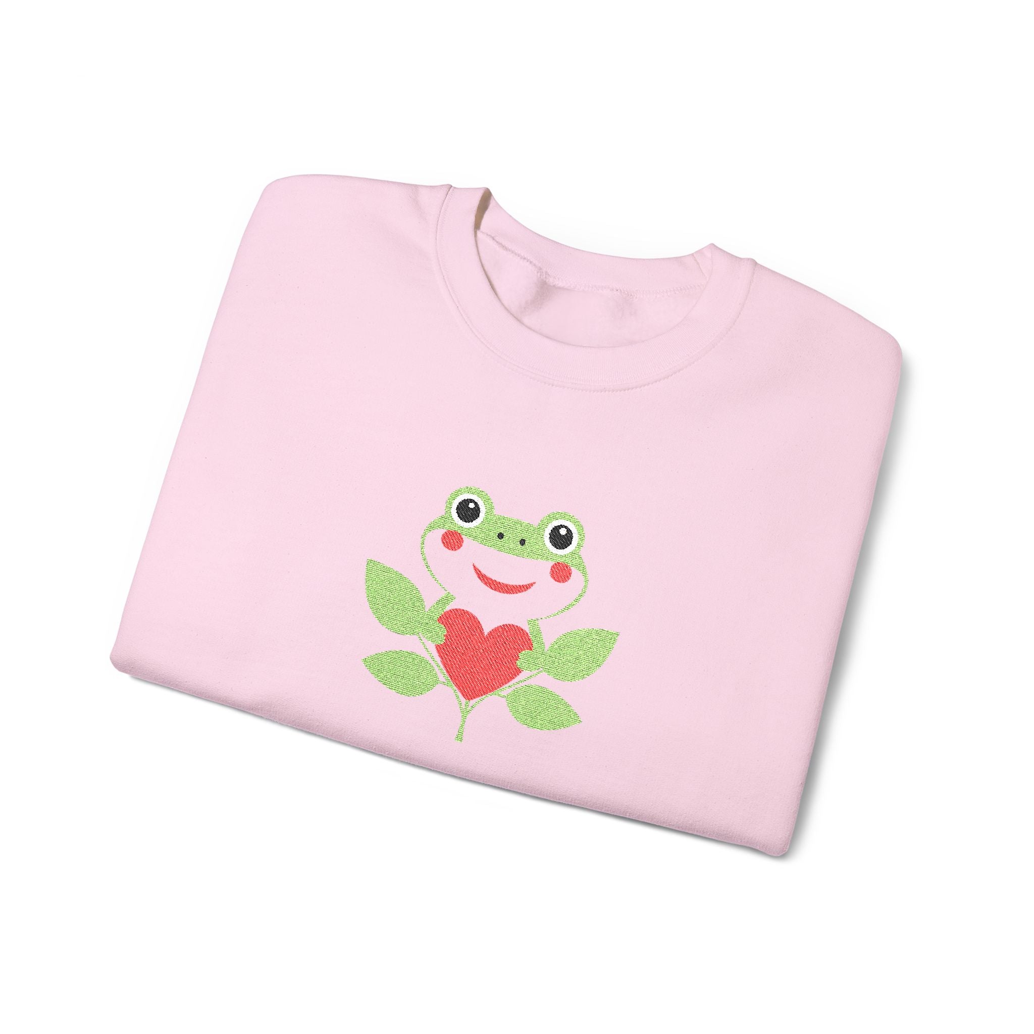 Unisex Frog Holding Heart Crewneck Sweatshirt