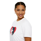 Love Heart Portrait T-Shirt Woman Face Profile