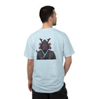 Samurai Warrior Graphic T-Shirt Retro Neon Japanese Armor Tee