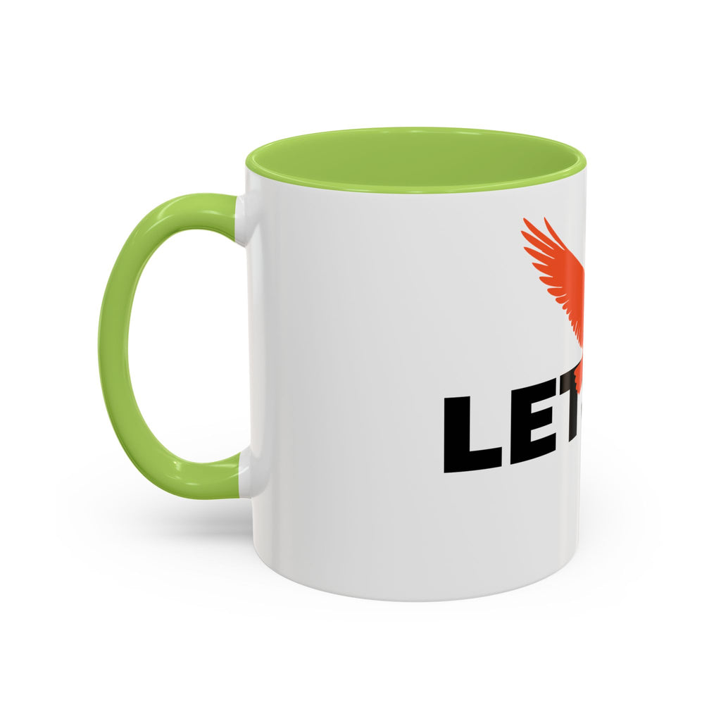 Let’s Fly Coffee Mug — Inspirational Bird Design Accent Mug (11/15oz)