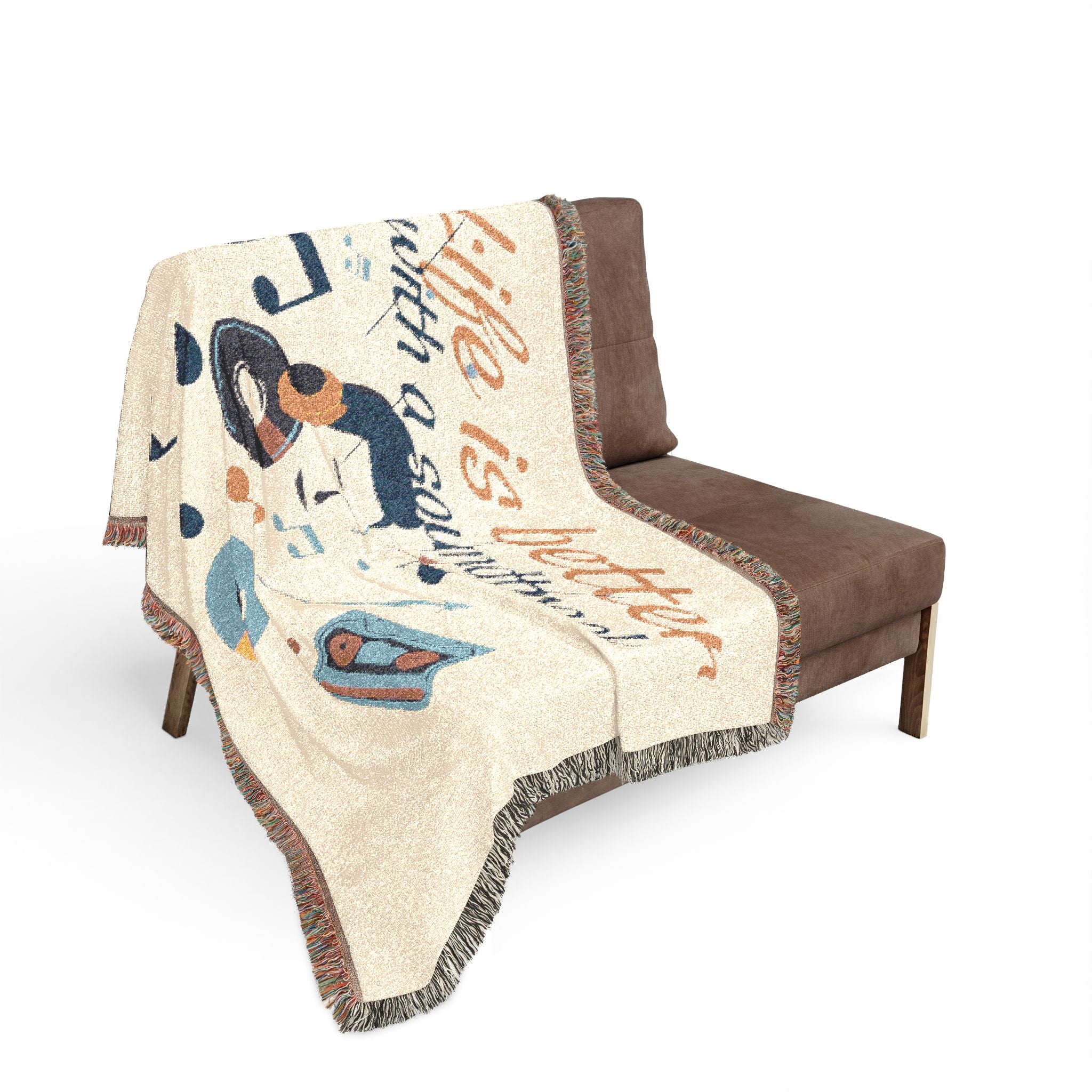 Woven Blanket "Life Is Better With a Soundtrack" Music-Themed Throw