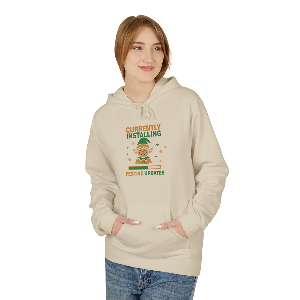 Holiday Hoodie "Currently Installing Festive Updates" Gingerbread Sweatshirt