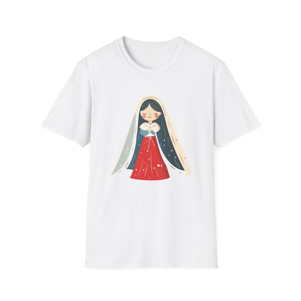 Virgin Mary Illustration T-Shirt — Cute Nativity Tee