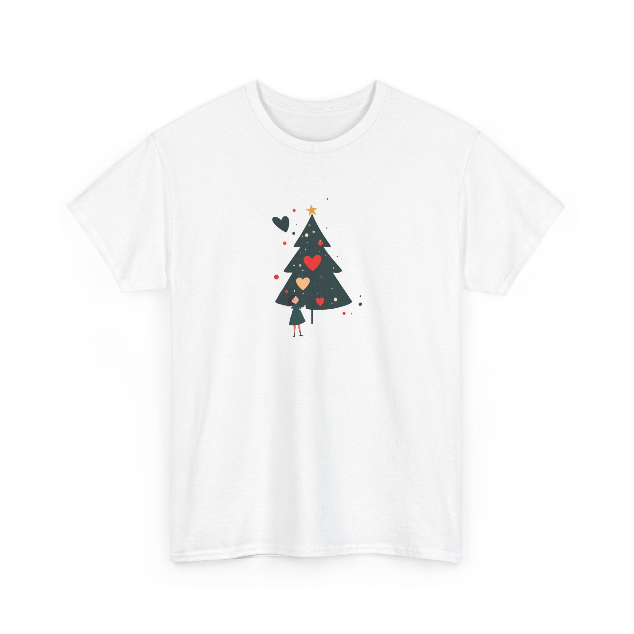 Christmas Tree Tee — Cute Heart Holiday T‑Shirt