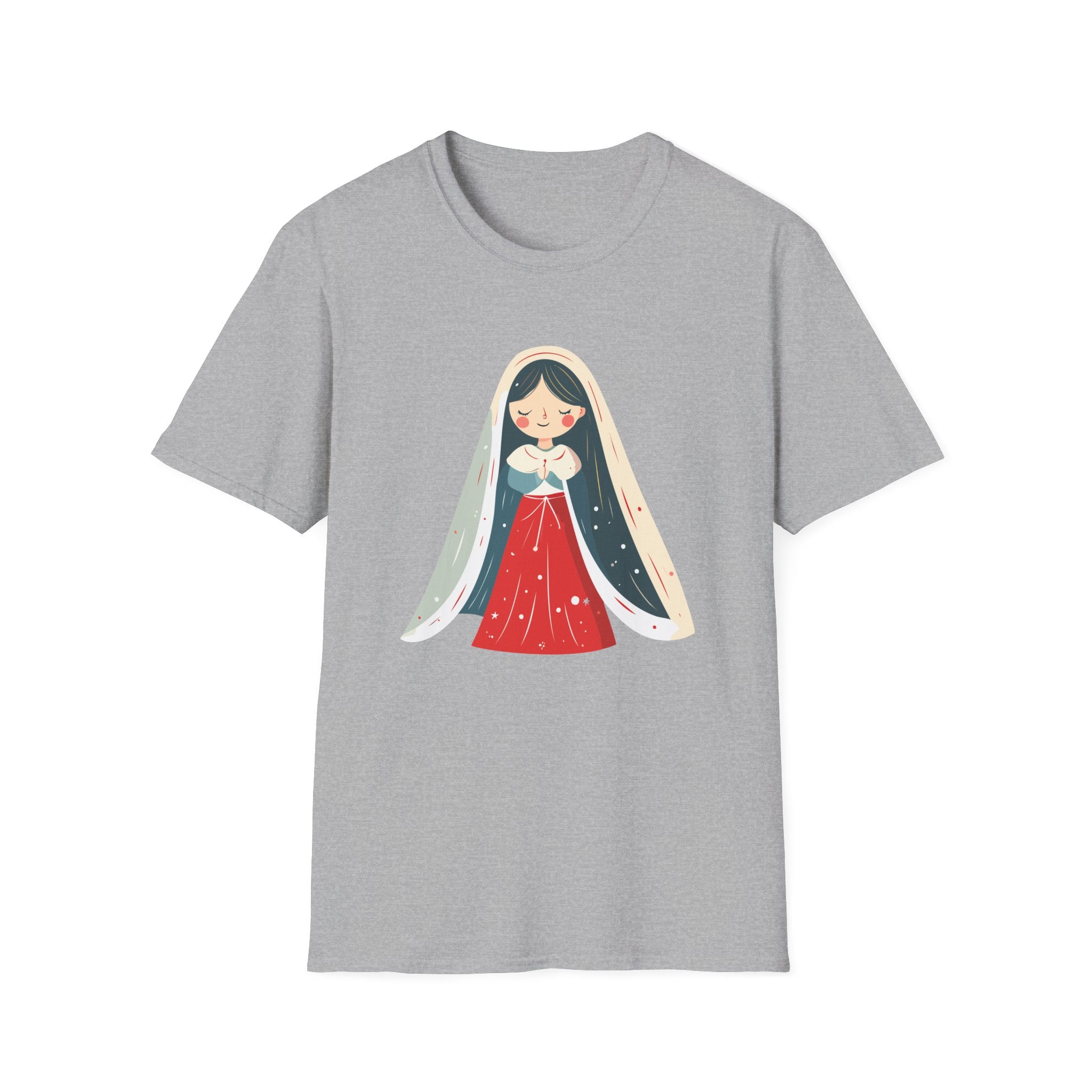 Virgin Mary Illustration T-Shirt — Cute Nativity Tee