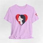T-Shirt Retro Woman in Heart 'Love' Graphic Tee