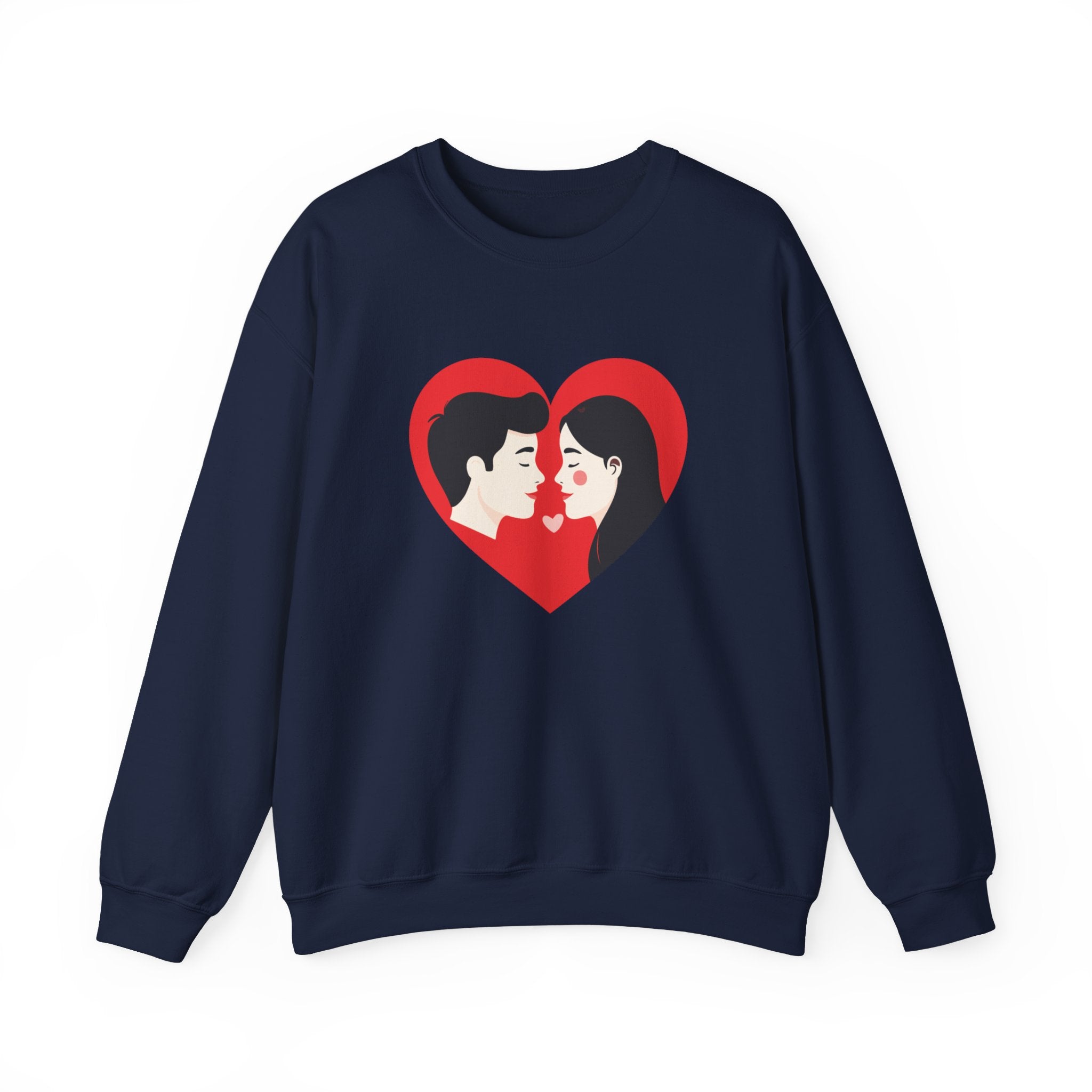 Valentine Couple Heart Crewneck Sweatshirt
