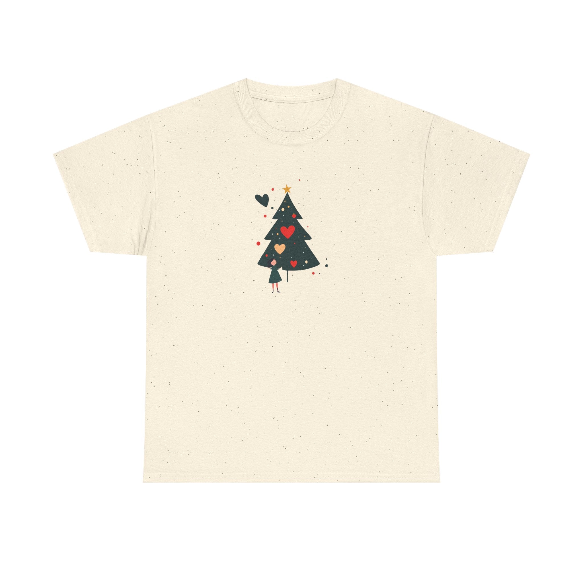 Christmas Tree Tee — Cute Heart Holiday T‑Shirt