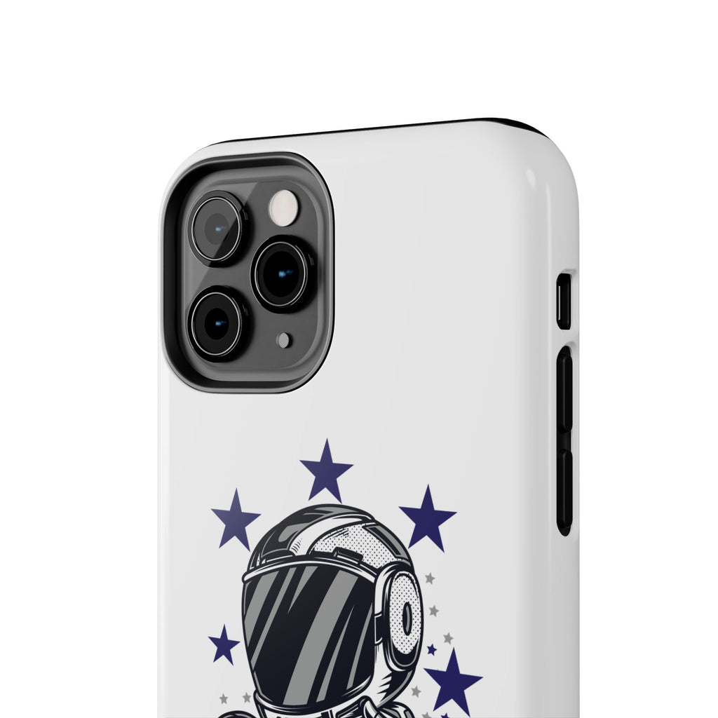 Astronaut Biker Tough Phone Case Retro Space Helmet Rider with Stars