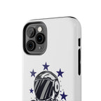 Astronaut Biker Tough Phone Case Retro Space Helmet Rider with Stars