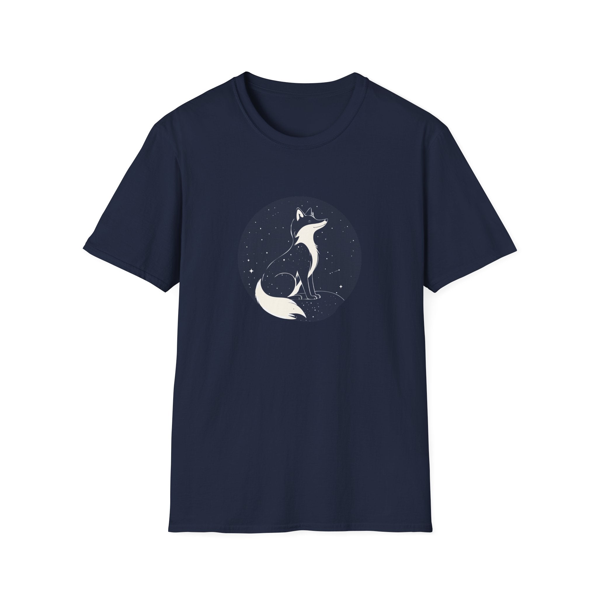 Fox Moon T‑Shirt Minimal Night Sky Fox Graphic Tee