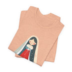Virgin Mary Illustration Tee — Cute Nativity T-Shirt