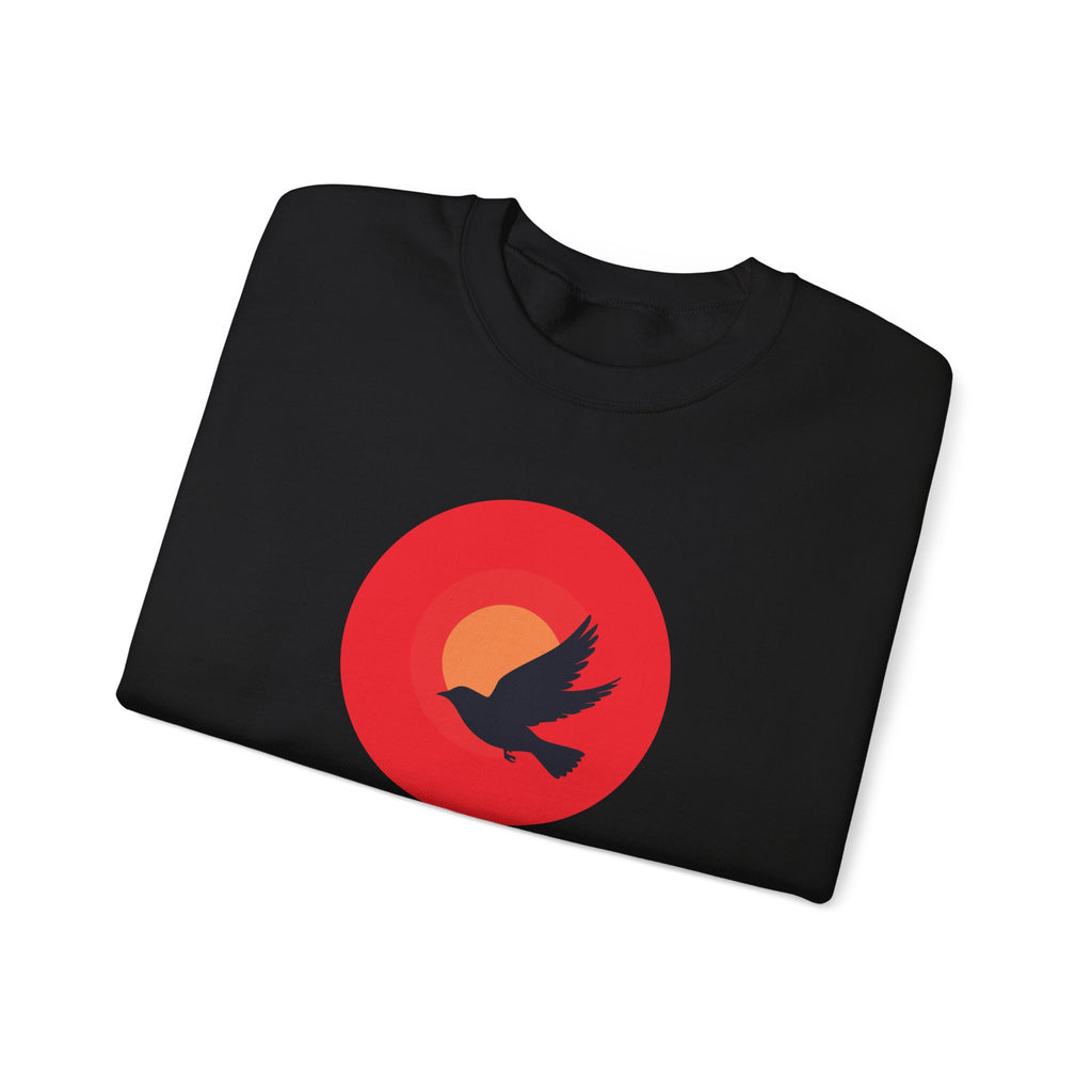 Copy of Bird silhouette sunset Sweatshirt | bird circle sunrise design