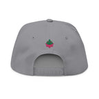 Gray cap with 'Print it your way' text on a white background