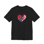 Heart Portrait Tee Romantic Face Heart Graphic T‑Shirt