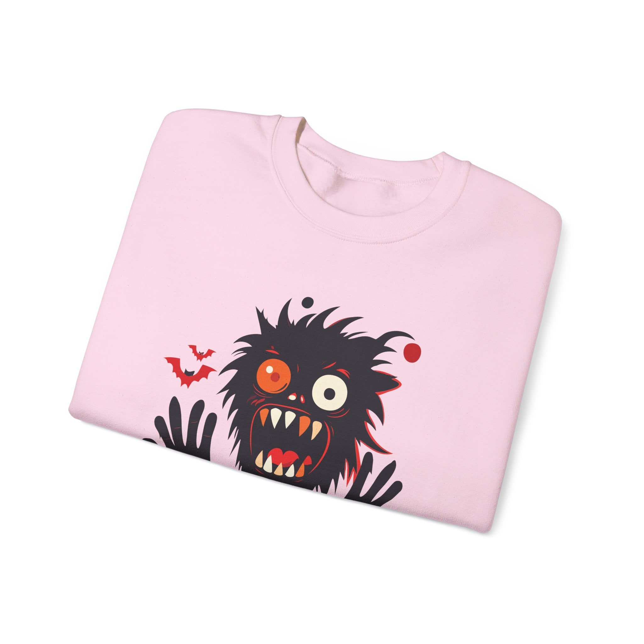 Halloween Monster Crewneck Sweatshirt Spooky Cute Monster Graphic