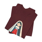 Virgin Mary Illustration Tee — Cute Nativity T-Shirt