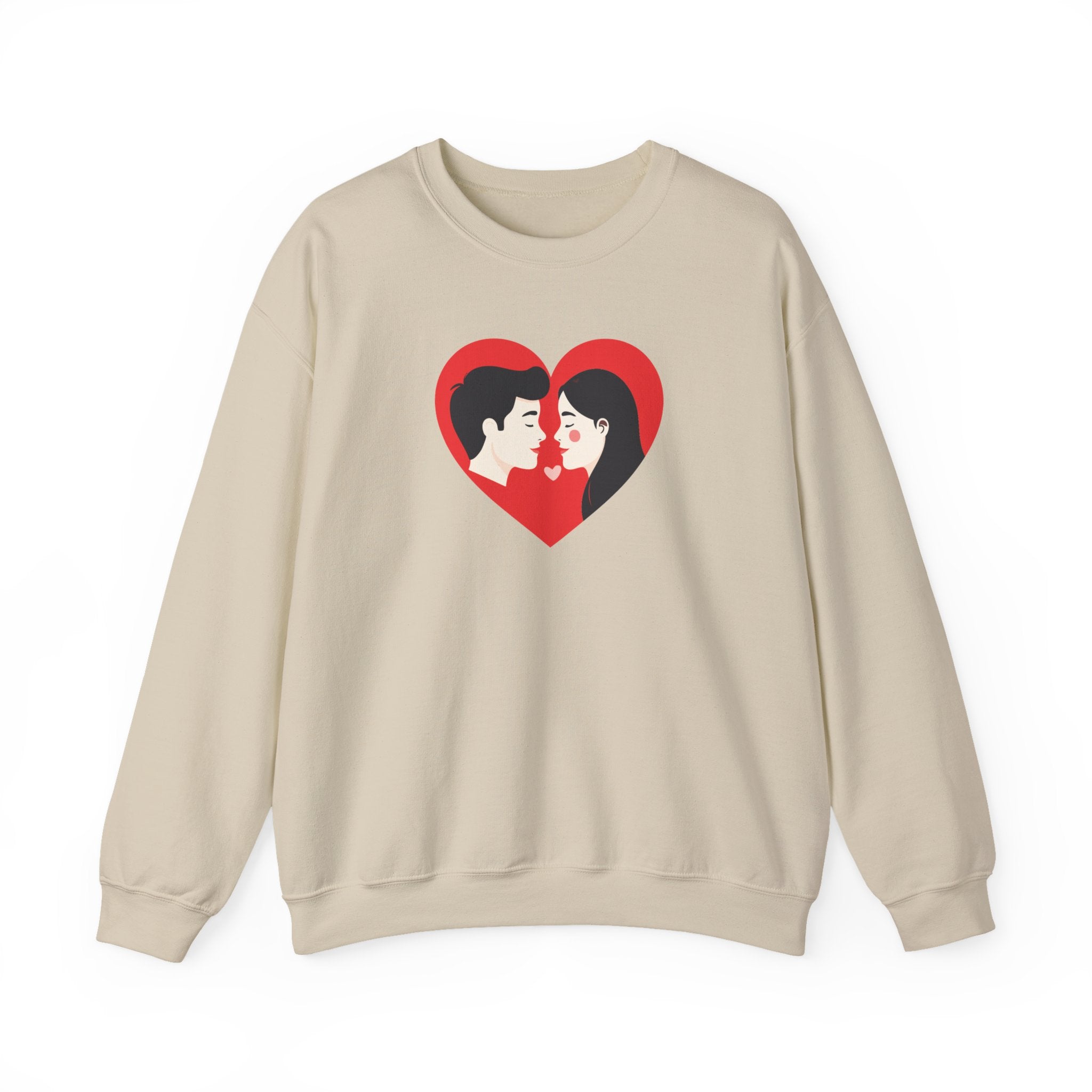 Valentine Couple Heart Crewneck Sweatshirt