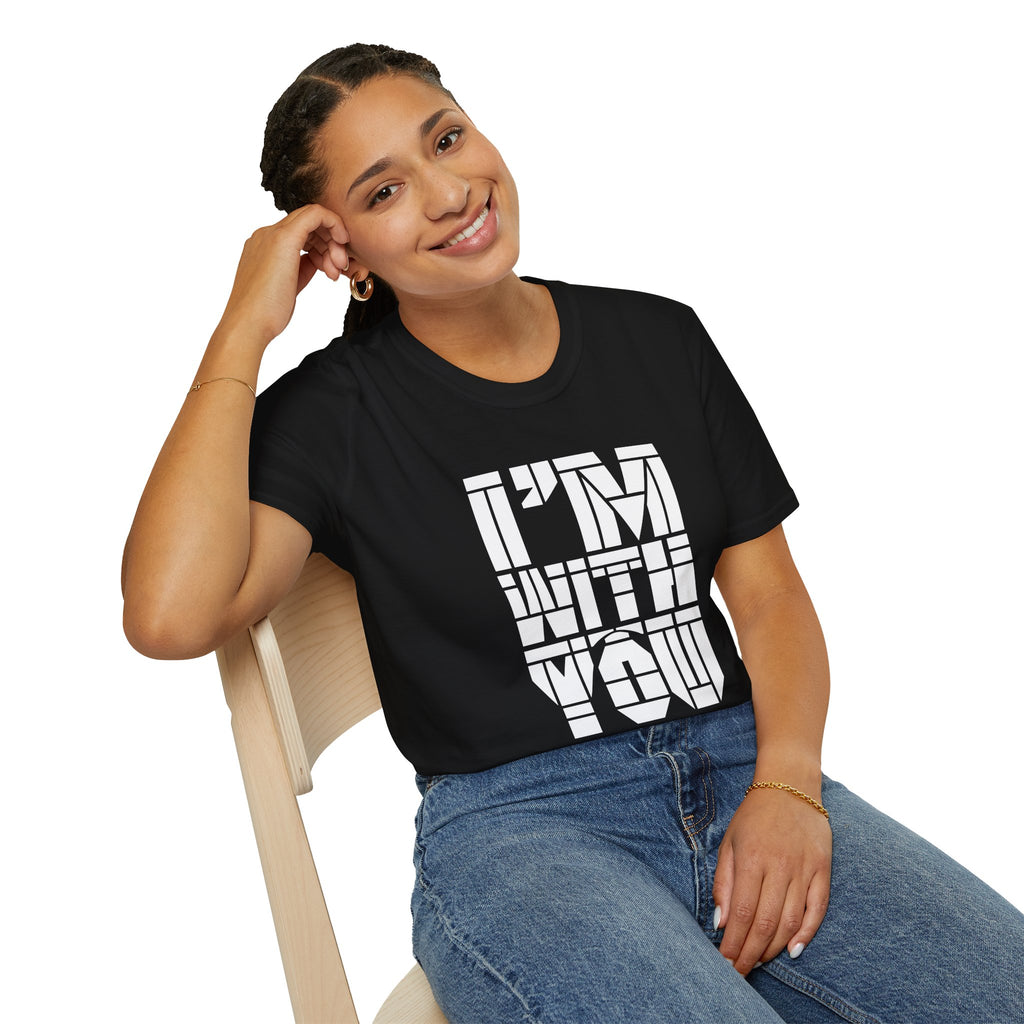I’m With You Graphic Tee Bold Block Letter Statement T-Shirt
