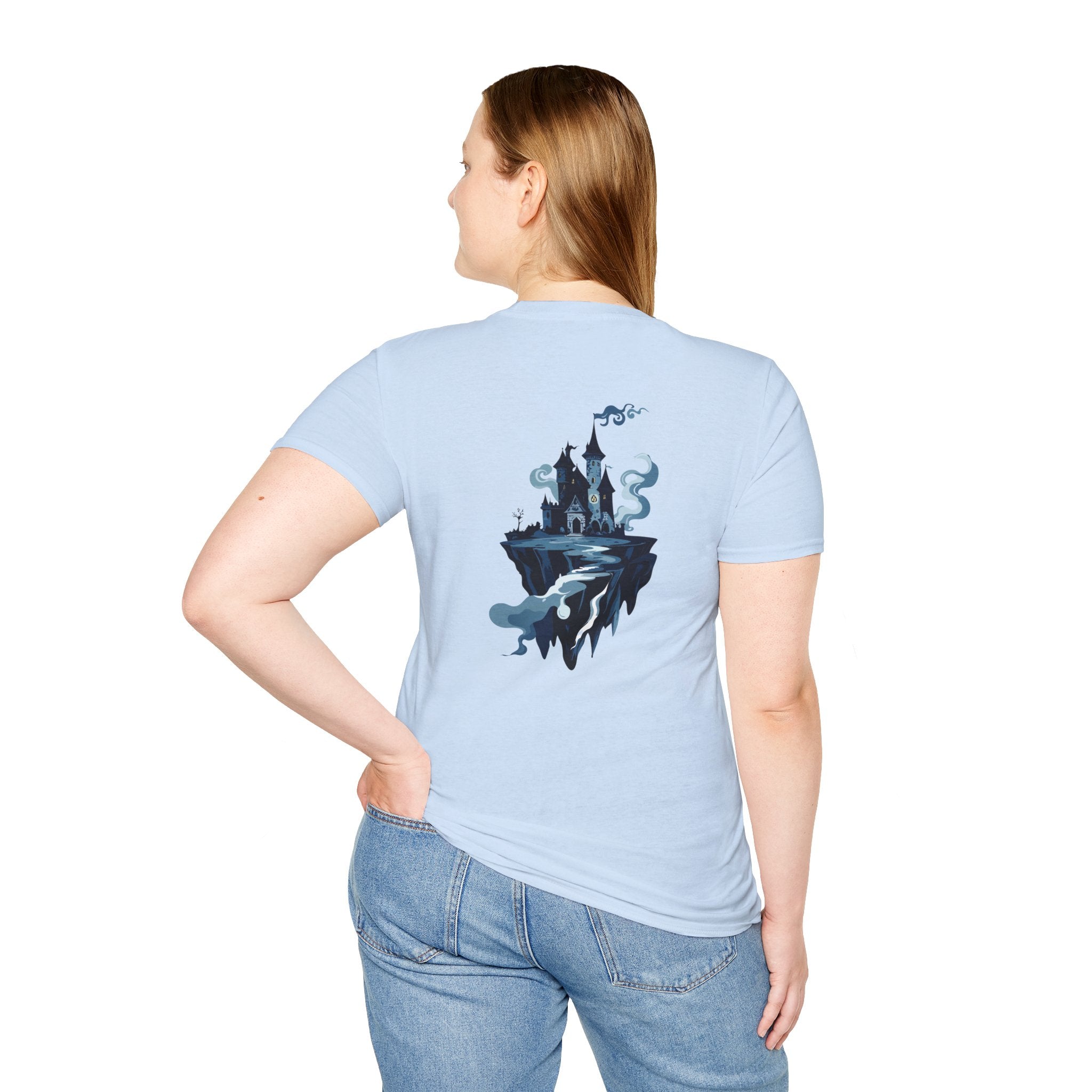 Haunted Floating Castle T-Shirt Spooky Gothic Fantasy Tee