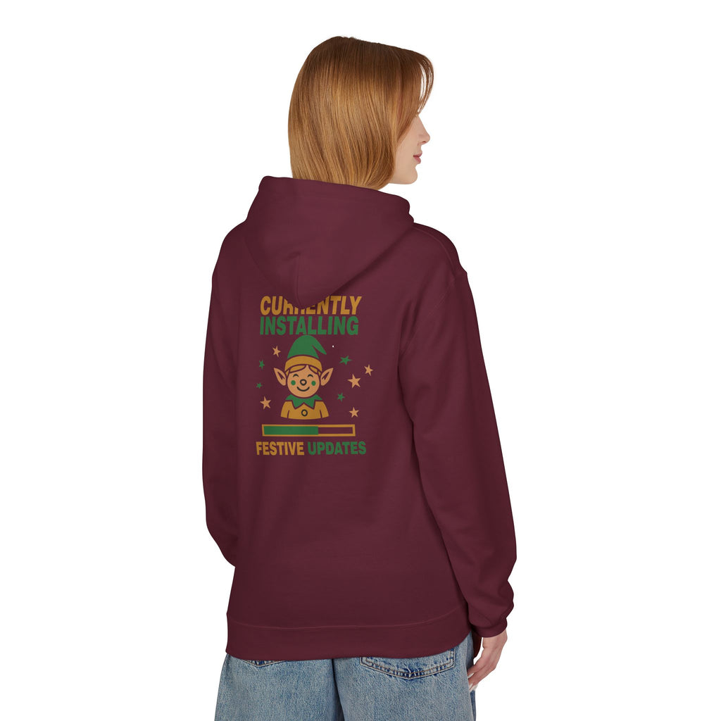 Holiday Hoodie "Currently Installing Festive Updates" Gingerbread Sweatshirt