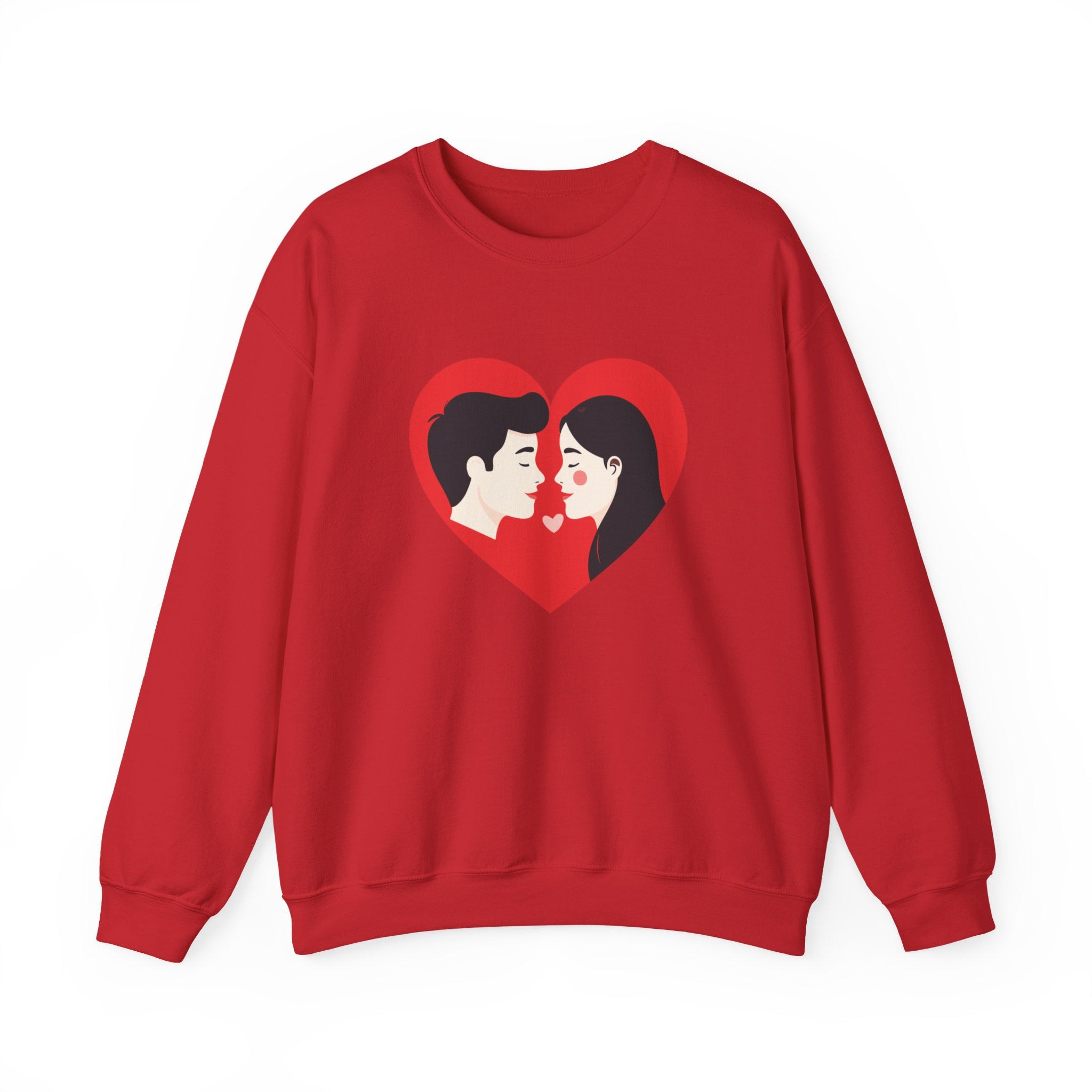 Valentine Couple Heart Crewneck Sweatshirt