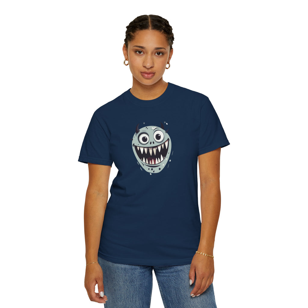 Monster Face T-Shirt Cute Scary Cartoon Graphic Tee